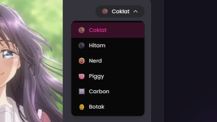 Contoh filter yang tersedia