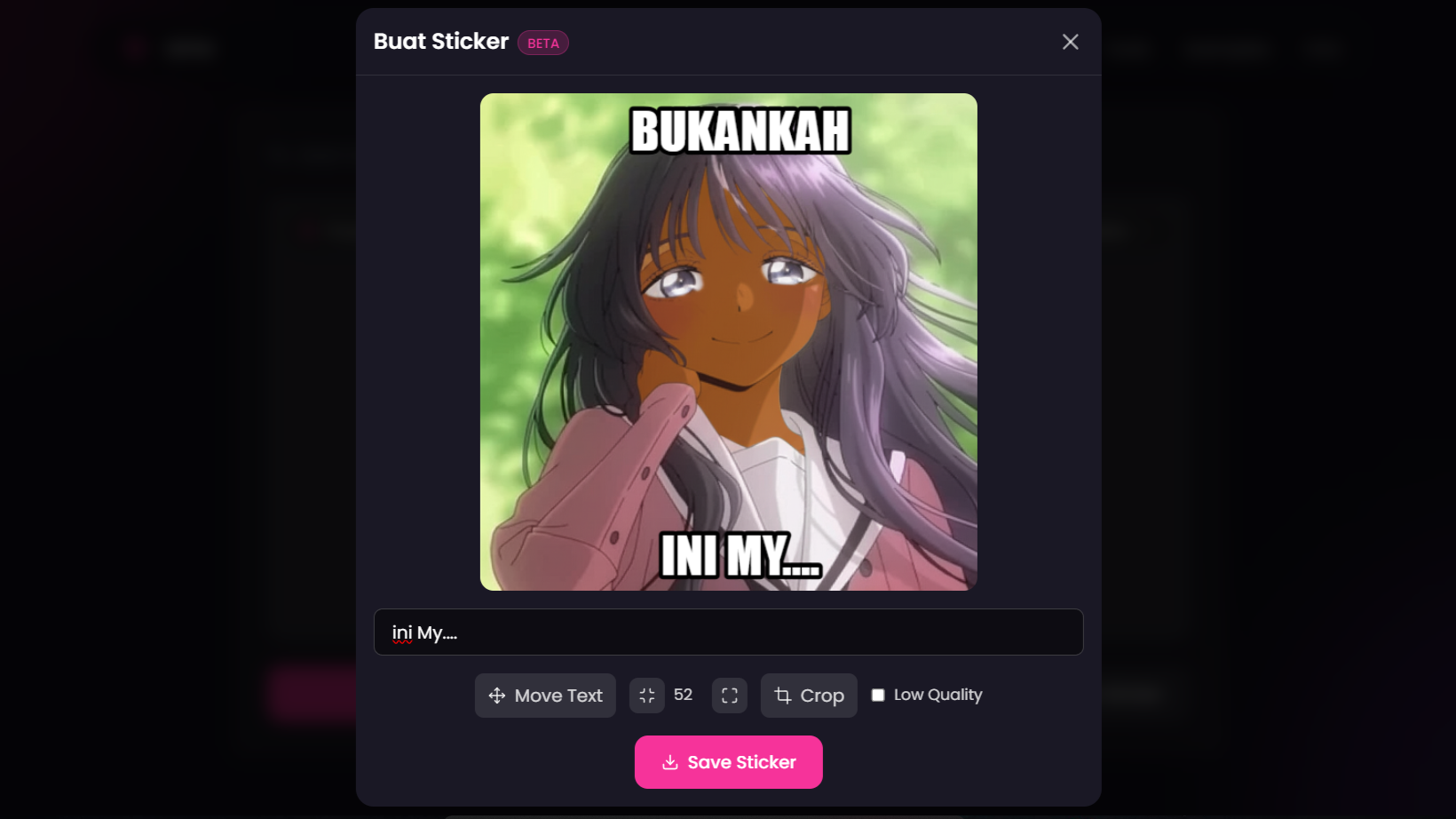 Membuat sticker dengan WPW